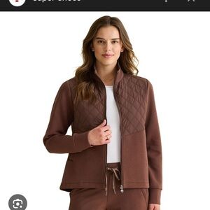 Healing Hands Brown Quilted Jacket